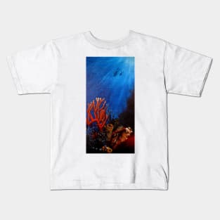 DIVING ON A CORAL REEF IN THE RED SEA Kids T-Shirt